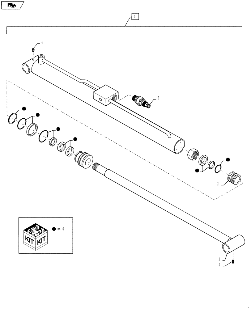 Схема запчастей Case IH 2240 - (35.911.AD[02]) - BOOM LIFT CYLINDER (35) - HYDRAULIC SYSTEMS