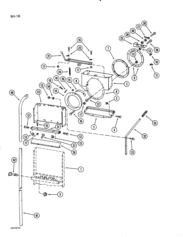 Схема запчастей Case IH 1620 - (9H-16) - PIVOTING LADDER (12) - CHASSIS