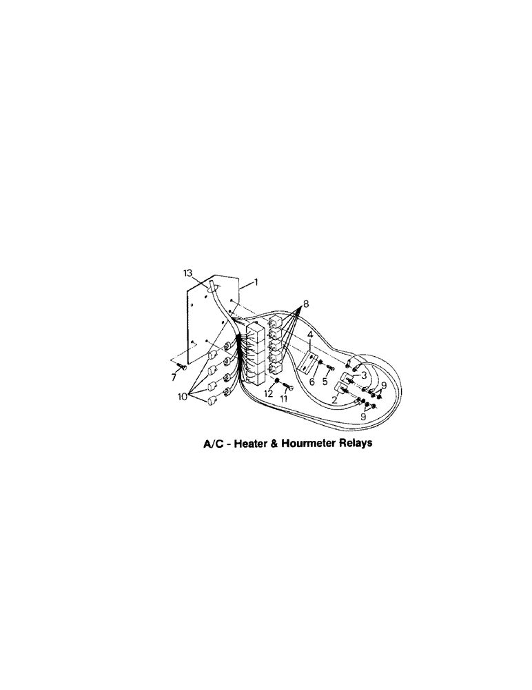 Схема запчастей Case IH STEIGER - (02-11B) - COMPONENT ASSEMBLIES, ASN 3057, 5-1-84, A/C - HEATER & HOURMETER RELAYS (06) - ELECTRICAL