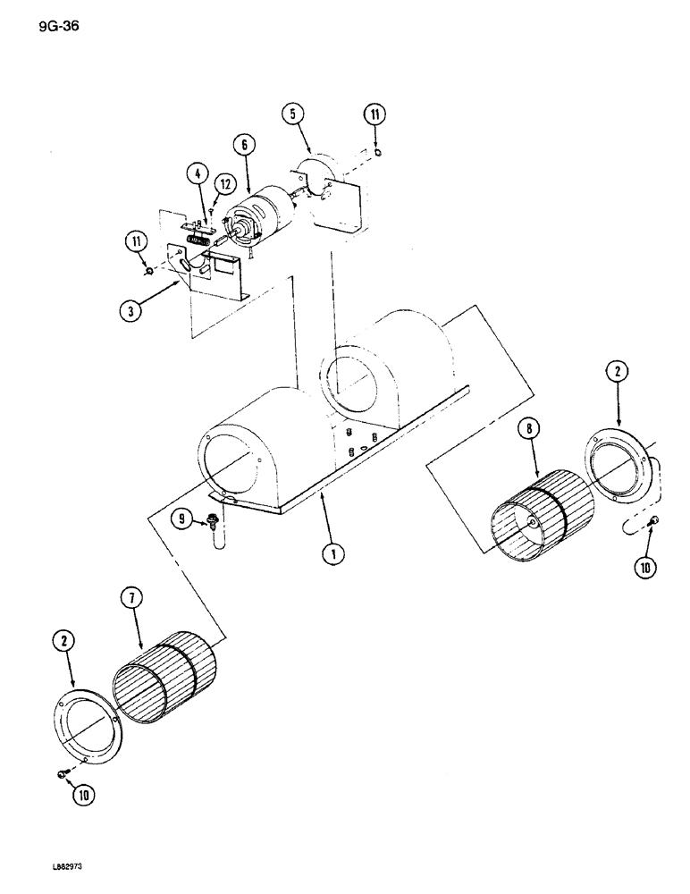 Схема запчастей Case IH 1640 - (9G-36) - BLOWER (10) - CAB & AIR CONDITIONING