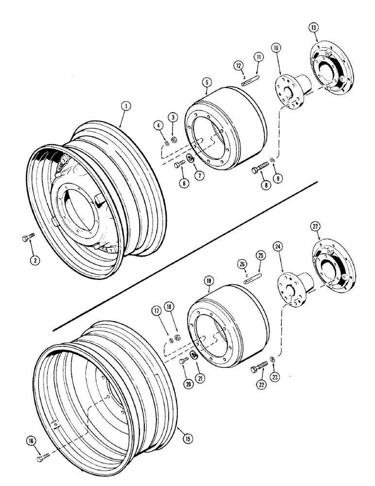 Схема запчастей Case IH 1370 - (238) - OUTER DUAL WHEEL SPACER, CAST WHEEL, WITH 3-7/8 INCH DIAMETER AXLE (06) - POWER TRAIN