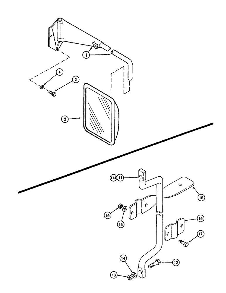 Схема запчастей Case IH 8920 - (9-106) - MIRROR AND MONITOR MOUNTING KITS (09) - CHASSIS/ATTACHMENTS