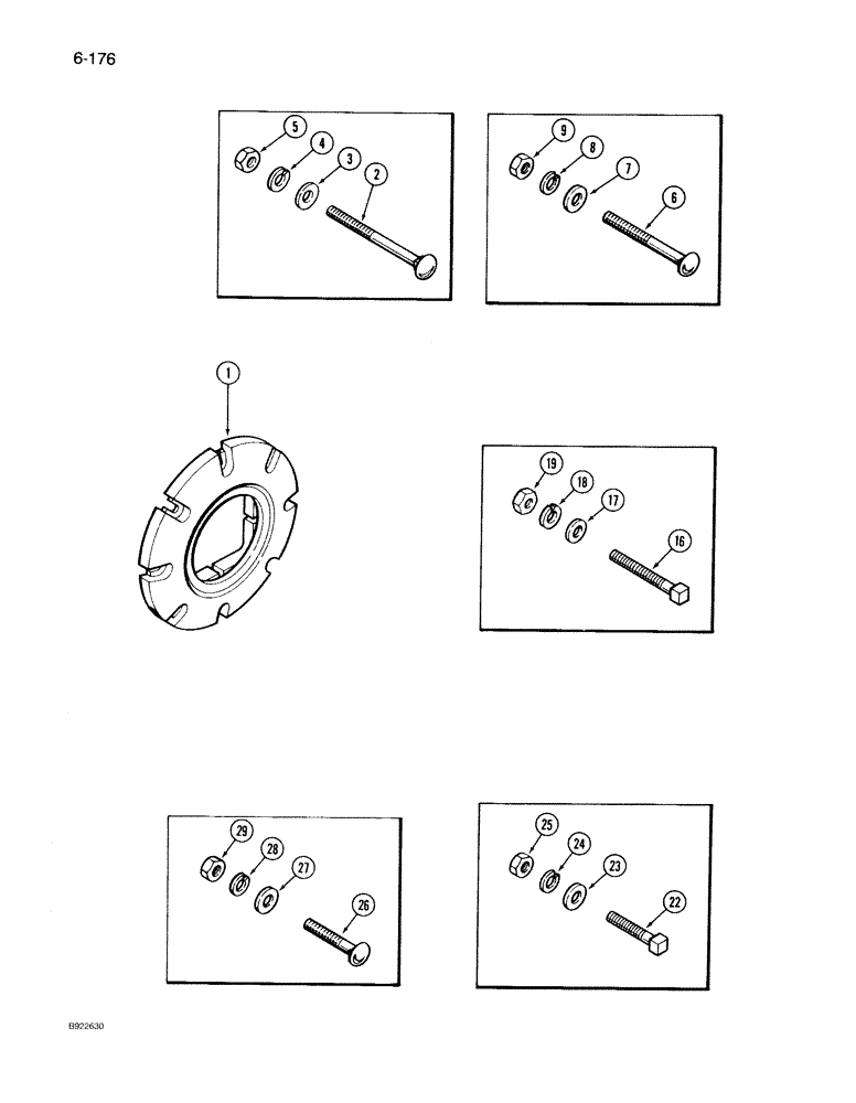 Схема запчастей Case IH 7150 - (6-176) - REAR WHEEL WEIGHTS (06) - POWER TRAIN