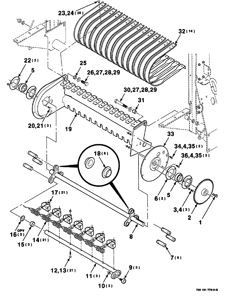 Схема запчастей Case IH 8420 - (03-14) - PICKUP ASSEMBLY Pickup