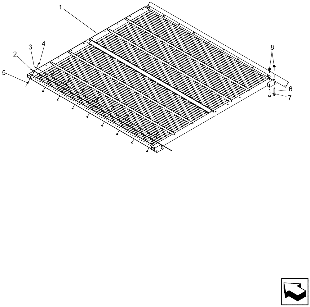 Схема запчастей Case IH 5130 - (74.118.11[02]) - SIEVE ASSEMBLY, LOWER MANUAL (74) - CLEANING