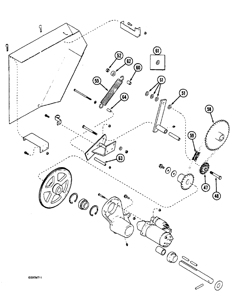 Схема запчастей Case IH 1660 - (9A-46) - FEEDER REVERSER, WITHOUT ROCK TRAP (CONTD) (13) - FEEDER