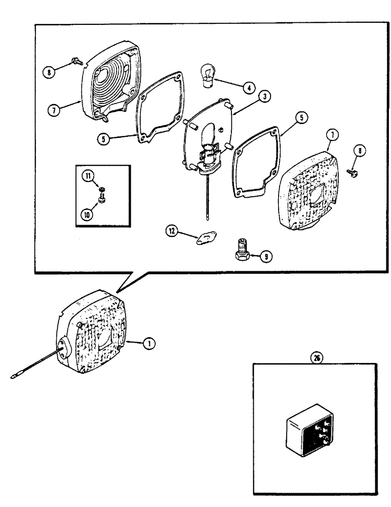 Схема запчастей Case IH 2670 - (126) - FLASHER LAMP (04) - ELECTRICAL SYSTEMS