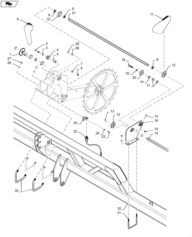 Схема запчастей Case IH 825 - (61.901.AB[02]) - CONTACT DRIVE ASSEMBLY (61) - METERING SYSTEM