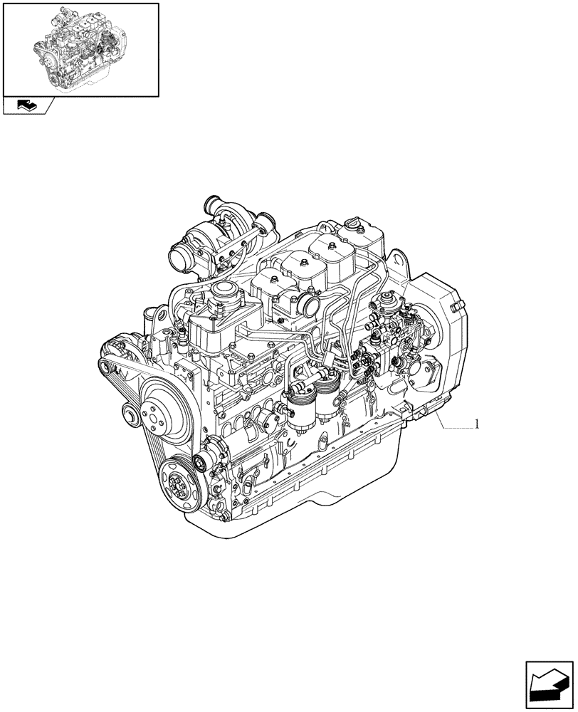 Схема запчастей Case IH F4GE9684B J600 - (0.02.1) - ENGINE (87050849) 