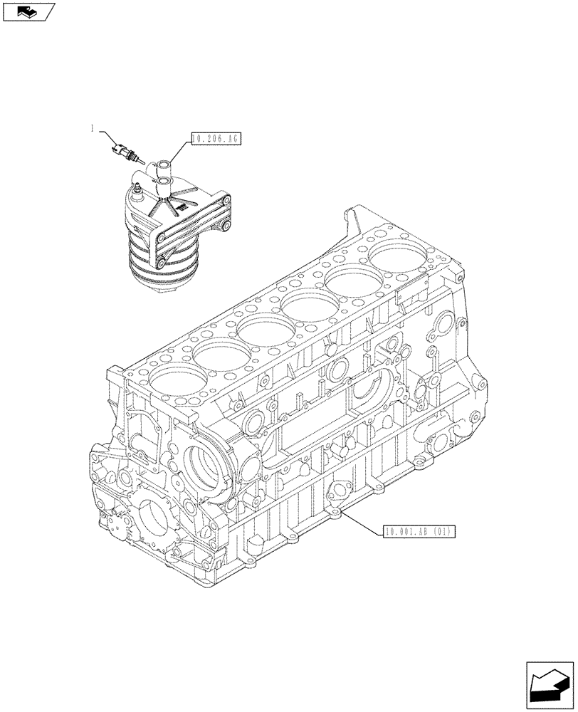 Схема запчастей Case IH F3BFE613E A012 - (55.010.AP) - ENGINE, SENSOR (55) - ELECTRICAL SYSTEMS