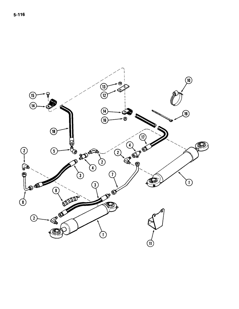 Схема запчастей Case IH 2094 - (5-116) - STEERING SYSTEM, MFD TRACTORS (05) - STEERING