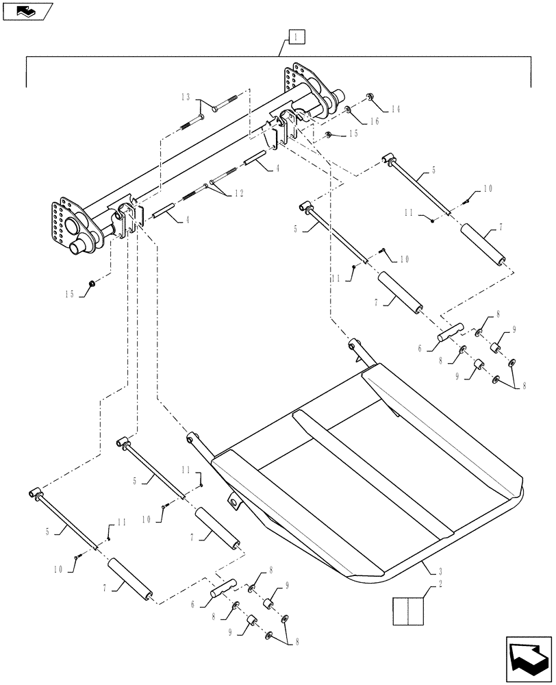 Схема запчастей Case IH RB565 - (88.100.70[01]) - DIA KIT BALE EJECTOR (88) - ACCESSORIES