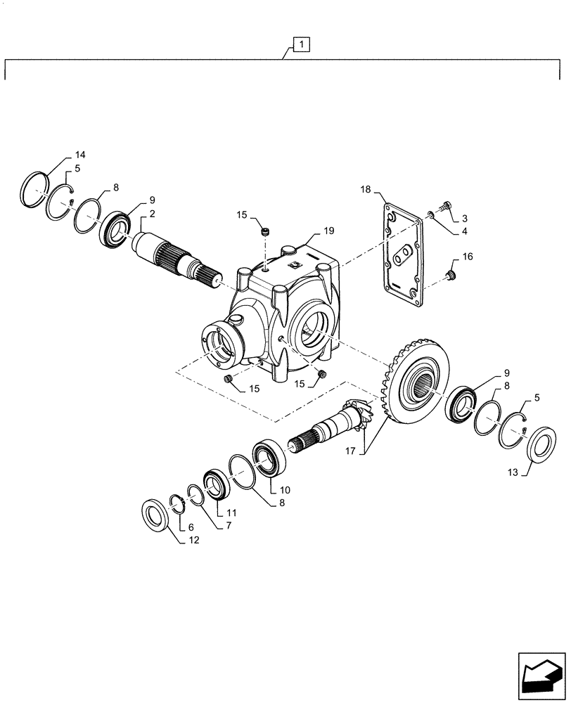 Схема запчастей Case IH RB565 - (31.220.AG[03]) - VAR - 726528 - GEARBOX - HEAVY DUTY, 1000 RPM (31) - IMPLEMENT POWER TAKE OFF