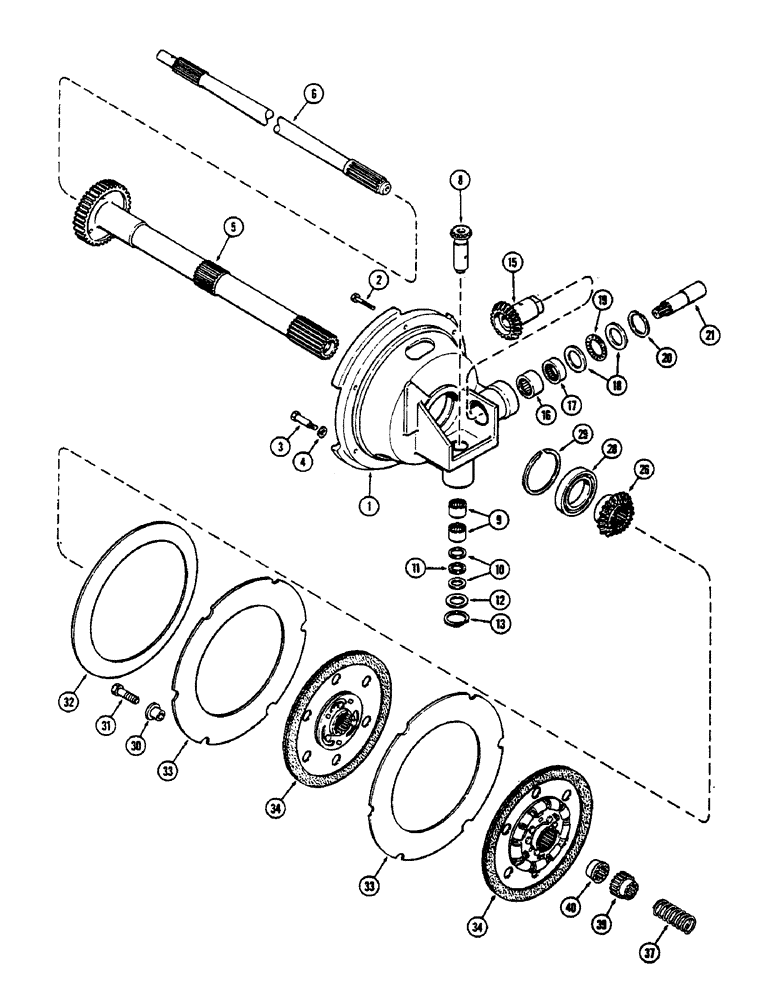 Схема запчастей Case IH 2390 - (6-182) - CLUTCH, TORQUE LIMITER AND PUMP DRIVE (06) - POWER TRAIN