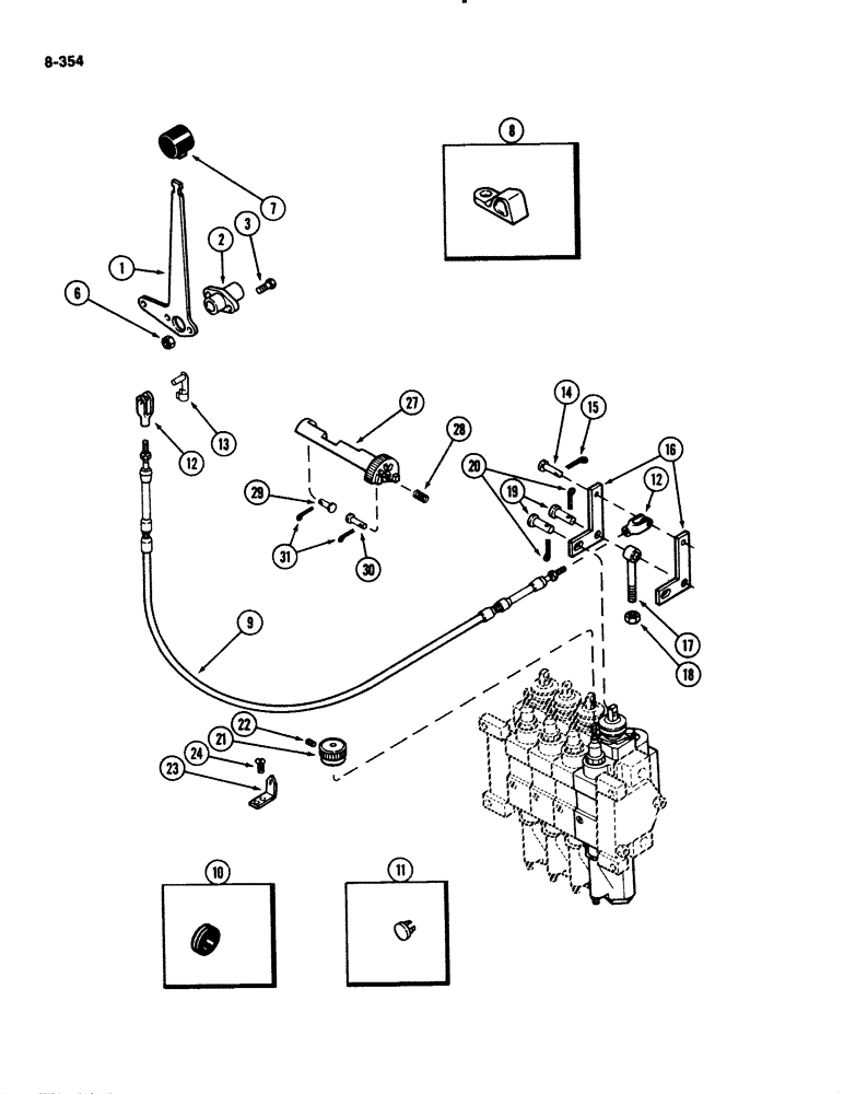 Схема запчастей Case IH 2294 - (8-354) - REMOTE HYDRAULICS, REMOTE ATTACHMENT, NO. 4 CIRCUIT (08) - HYDRAULICS