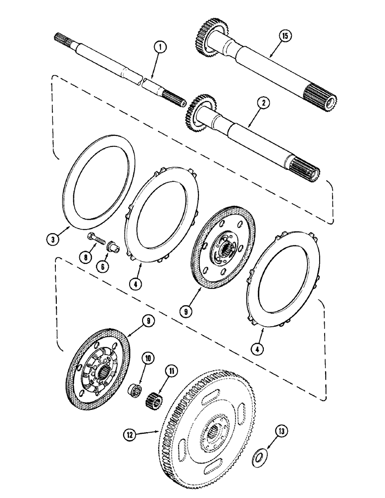 Схема запчастей Case IH 1896 - (6-164) - POWER SHIFT TRANSMISSION, TORQUE LIMITER (06) - POWER TRAIN