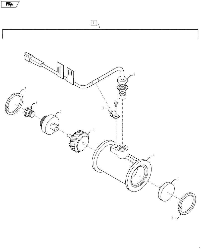 Схема запчастей Case IH 2240 - (78.111.AE[02]) - METER, RFM60 FLOWMETER (78) - SPRAYING