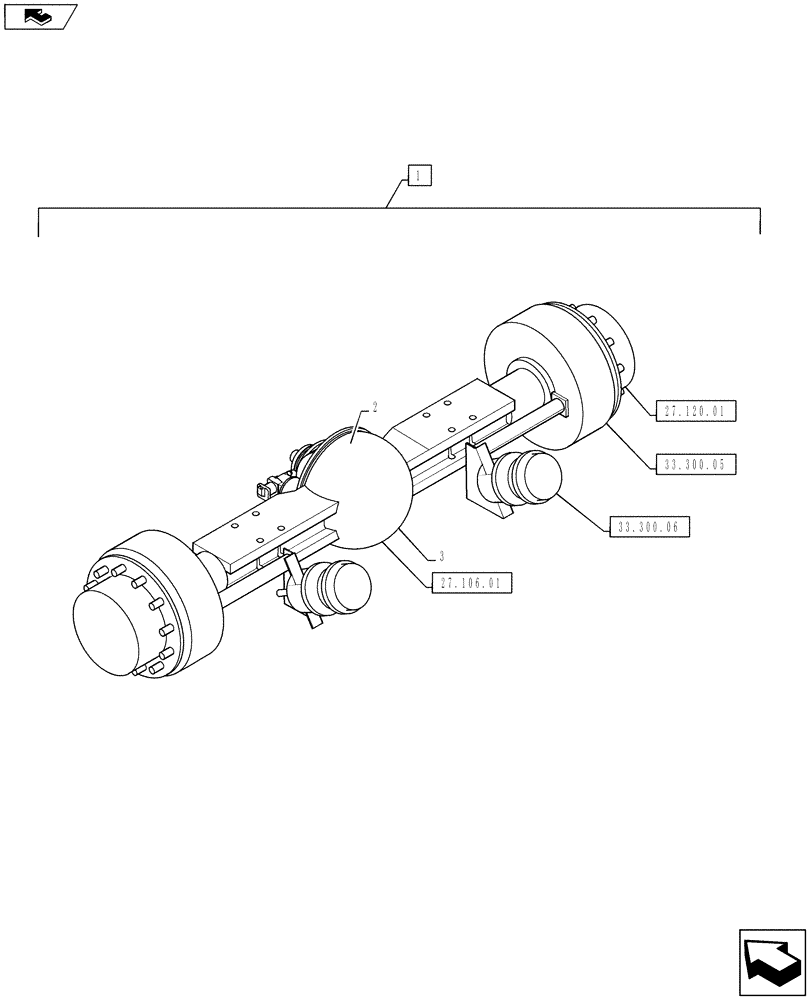 Схема запчастей Case IH TITAN 4030 - (27.100.02[02]) - REAR AXLE ASSY (27) - REAR AXLE SYSTEM