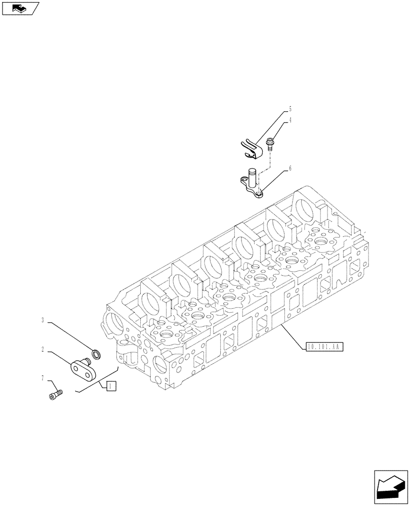 Схема запчастей Case IH F3BFE613E A003 - (10.254.AZ) - ENGINE EXHAUST BRAKE (10) - ENGINE