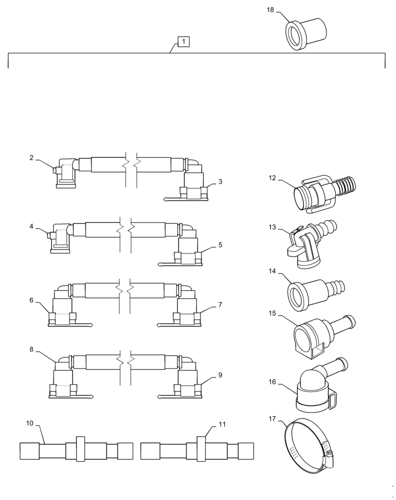 Схема запчастей Case IH MAGNUM 380 - (10.500.AD[01]) - DEF/ADBLUE - LIMP HOME KIT (10) - ENGINE