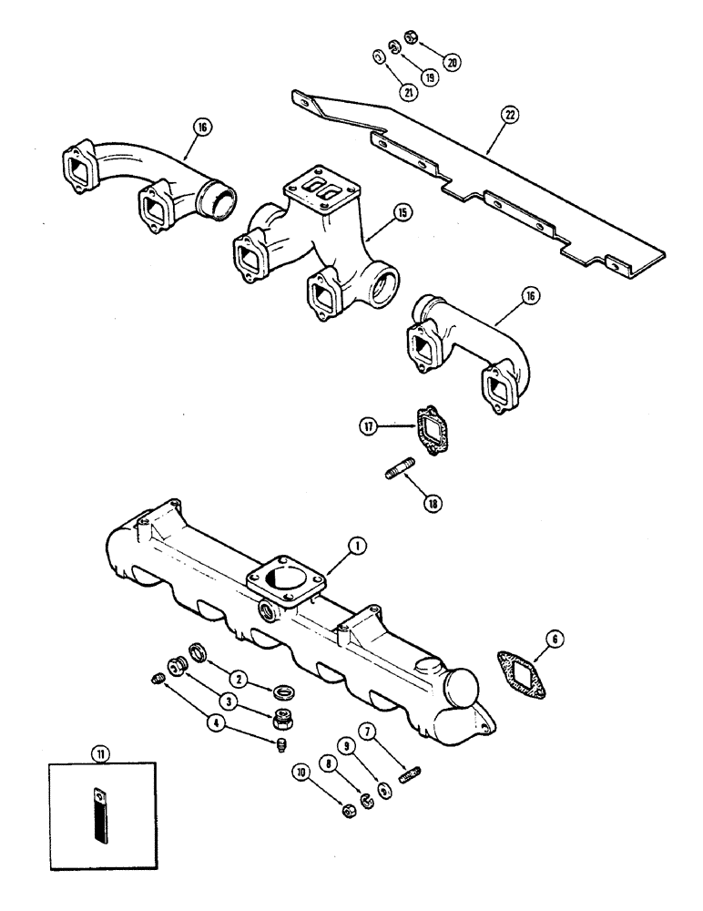 Схема запчастей Case IH 2390 - (2-20) - INTAKE MANIFOLD, 504BDT, DIESEL ENGINE (02) - ENGINE