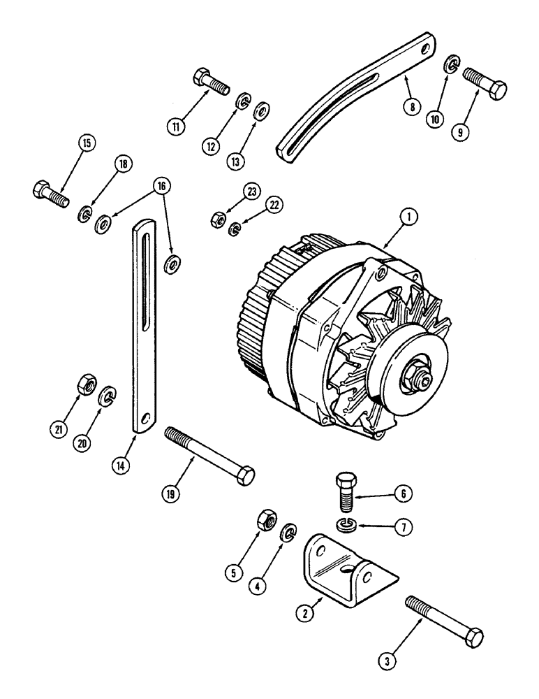 Схема запчастей Case IH 2290 - (4-140) - ALTERNATOR MOUNTING (04) - ELECTRICAL SYSTEMS