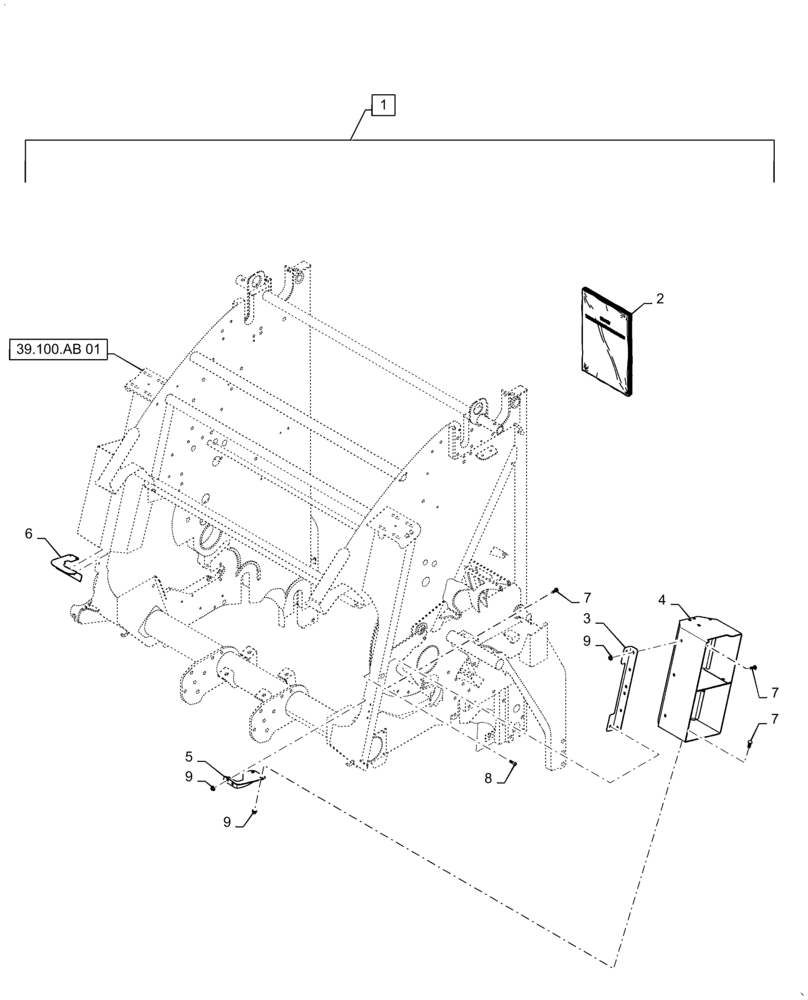 Схема запчастей Case IH RB455 - (88.100.90[02]) - DIA KIT, AUXILIARY TWINE BOX (88) - ACCESSORIES