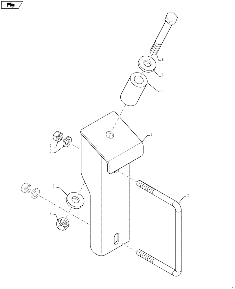 Схема запчастей Case IH 2240 - (78.110.AA[05]) - PRODUCT TANK MOUNT ASSY (78) - SPRAYING