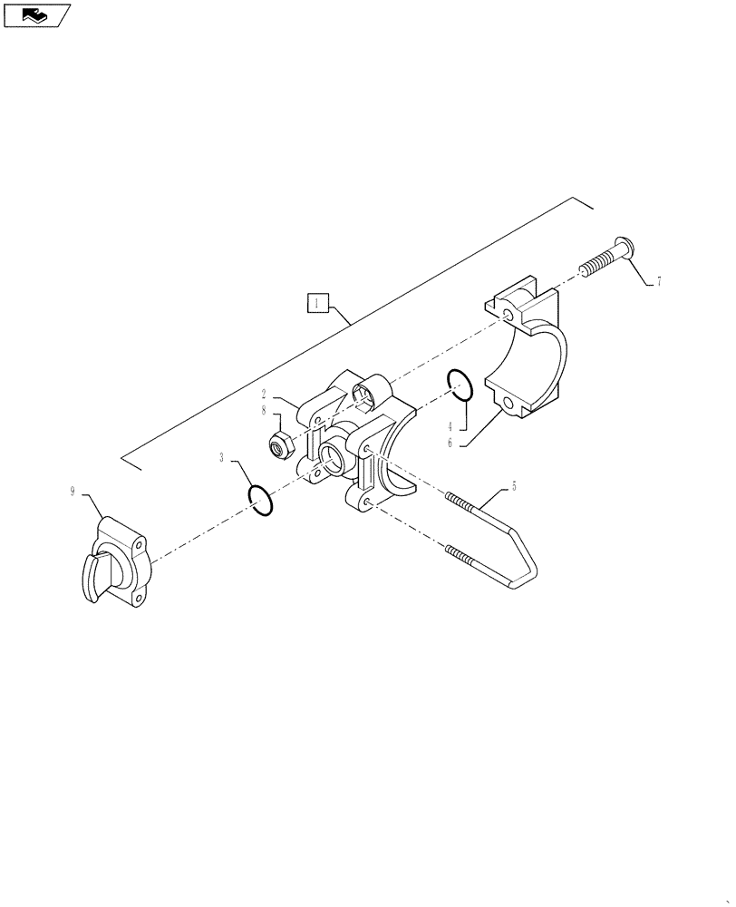 Схема запчастей Case IH 2240 - (78.110.AM[06]) - SPRAYBAR SADDLE, WILGER (78) - SPRAYING