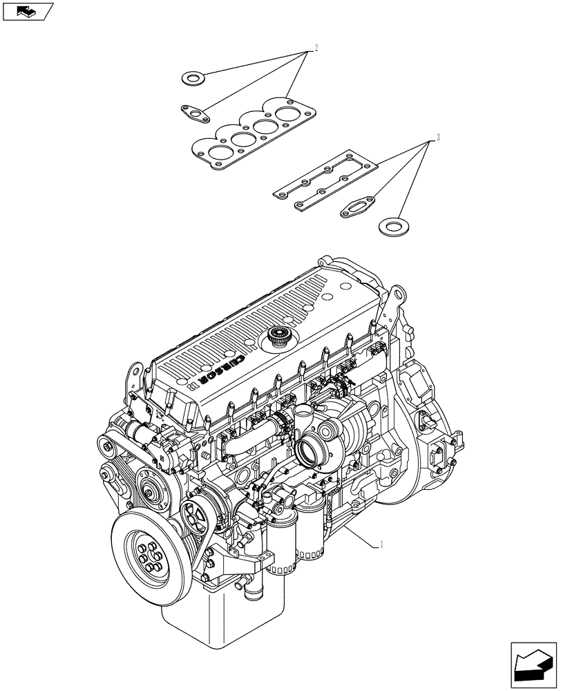 Схема запчастей Case IH F3BFE613E A012 - (10.001.AD) - ENGINE (10) - ENGINE