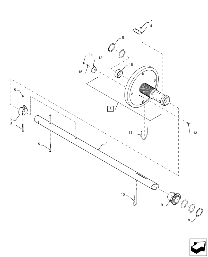 Схема запчастей Case IH RB465 - (68.170.AF[02]) - VAR - 726666, 726964 - NET WRAP, ROLL TUBE, YFN188618 AND PRIOR (68) - TYING/WRAPPING