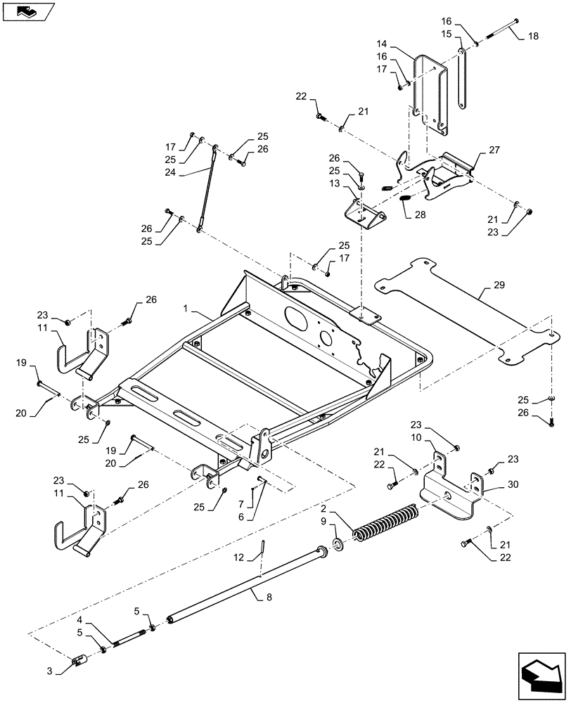 Схема запчастей Case IH 2240 - (39.100.AC[01]) - PRODUCT FILL STATION MOUNTING (39) - FRAMES AND BALLASTING