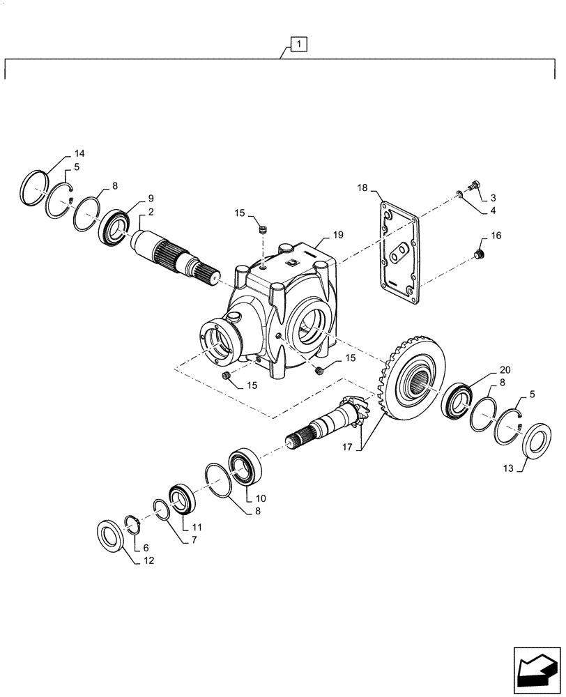 Схема запчастей Case IH RB455 - (31.220.AG[03]) - VAR - 726871 - GEARBOX, HEAVY DUTY, 540 RPM (31) - IMPLEMENT POWER TAKE OFF