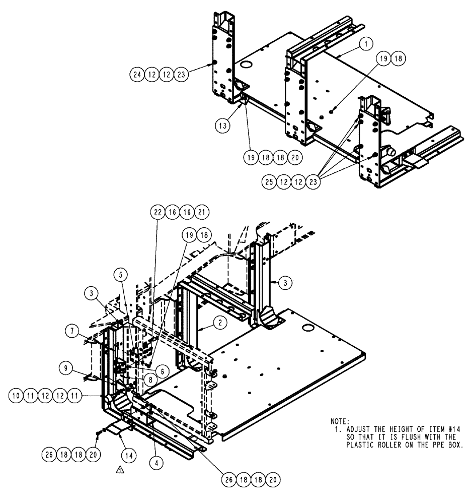 Схема запчастей Case IH TITAN 3020 - (04-014) - TANK/WALKWAY GROUP, RS Frame & Suspension