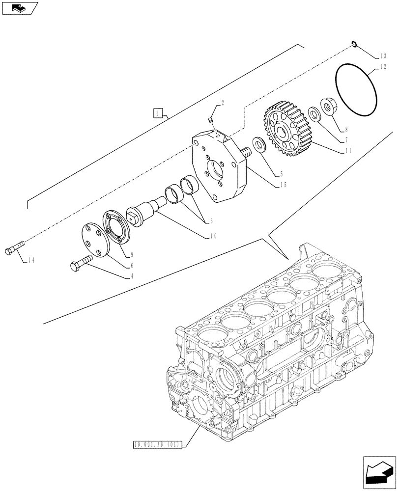 Схема запчастей Case IH F3BFE613E A003 - (10.103.AG[02]) - PULLEY DRIVE (10) - ENGINE