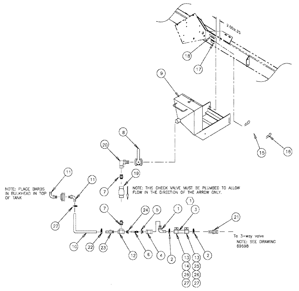 Схема запчастей Case IH 3185 - (11-003) - CHEMICAL INDUCTOR, ELIPTICAL (HIGH CLEARANCE) Options