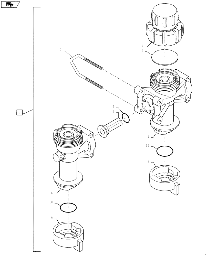 Схема запчастей Case IH SPX3310 - (11-030) - NOZZLE, DUAL WILGER Options