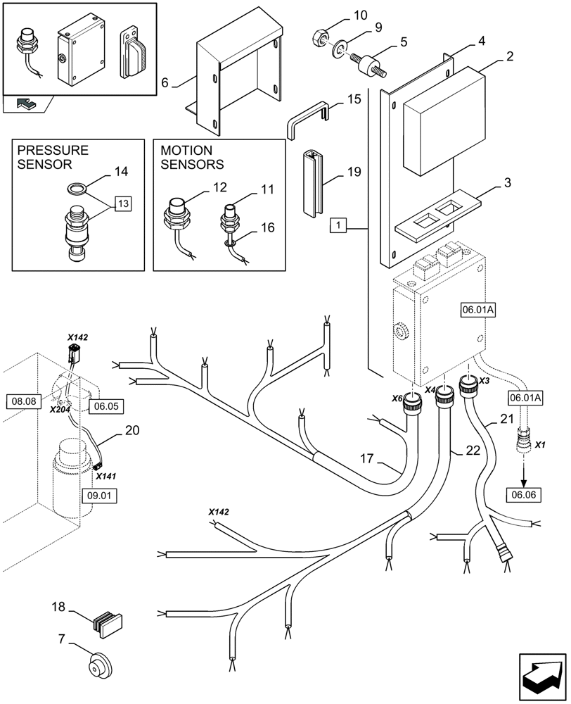 Схема запчастей Case IH LBX432S - (06.01[01]) - ELECTRIC WIRING - C479 (06) - ELECTRICAL SYSTEMS