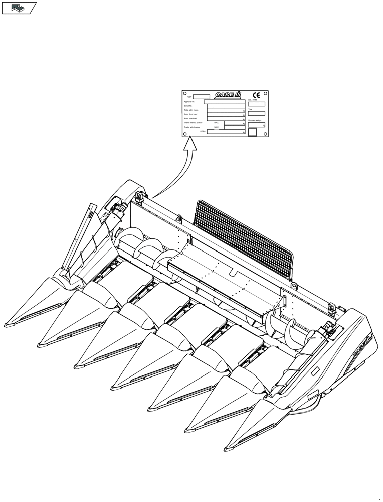 Схема запчастей Case IH 2608XF - (00.100.02) - IDENTIFICATION PLATES (00) - GENERAL & PICTORIAL INDEX