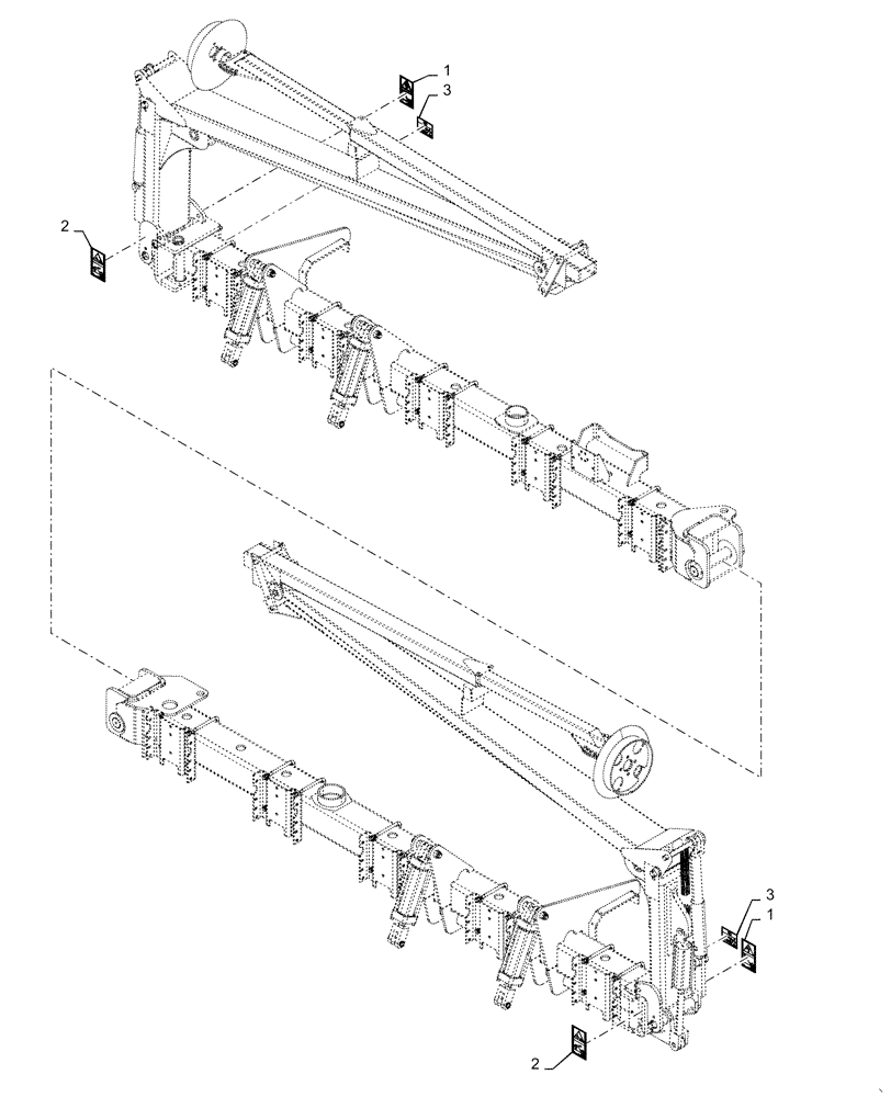 Схема запчастей Case IH 1255 - (90.108.AC[01]) - MARKER DECALS (90) - PLATFORM, CAB, BODYWORK AND DECALS