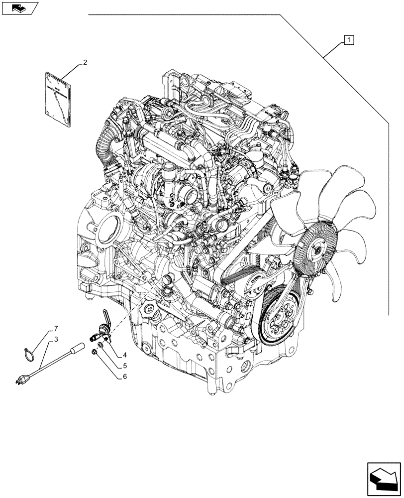 Схема запчастей Case IH FARMALL 115U - (88.055.AA[02]) - DIA KIT - ENGINE BLOCK HEATER - NA (88) - ACCESSORIES