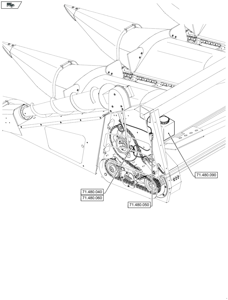 Схема запчастей Case IH 2612XR - (71.000.00[03]) - SECTION INDEX - LUBRICATION SYSTEM (71) - LUBRICATION SYSTEM