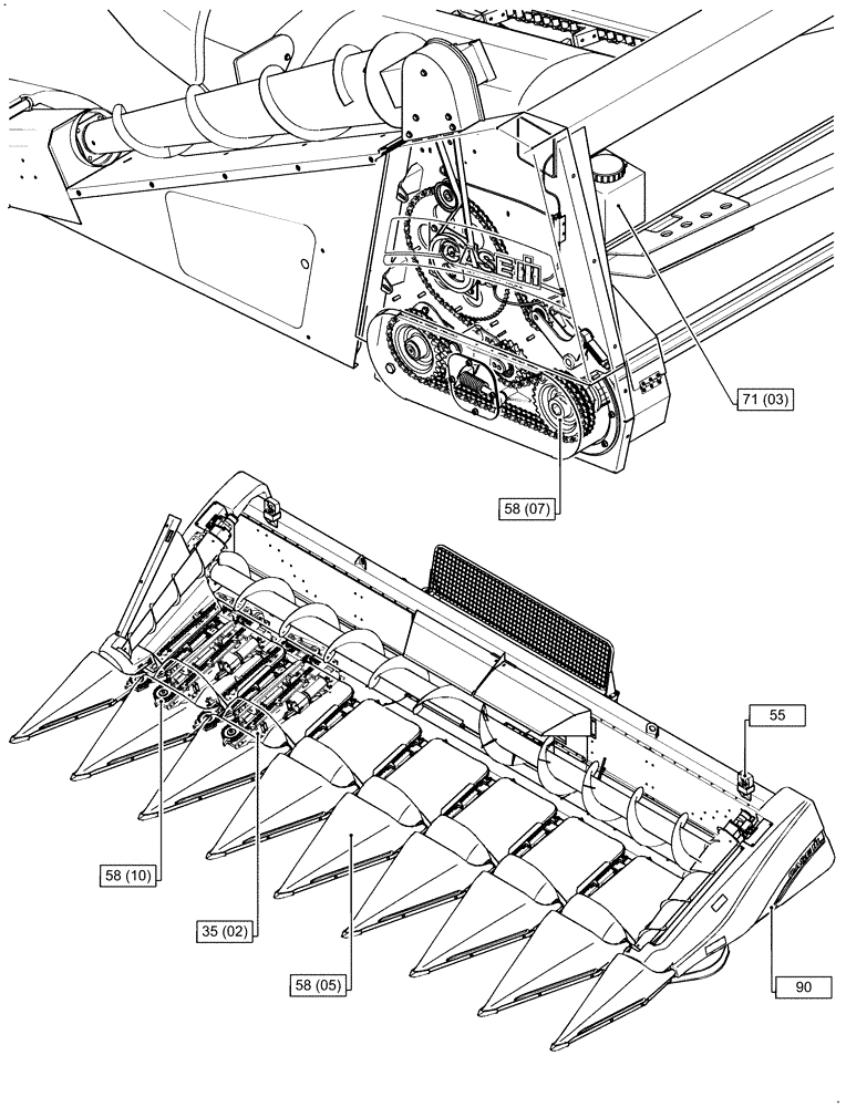 Схема запчастей Case IH 2608XR - (00.000.00[03]) - MAIN PICTORIAL INDEX - COMPLETE UNIT (00) - GENERAL & PICTORIAL INDEX