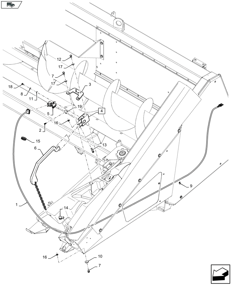 Схема запчастей Case IH 2608XR - (55.662.020) - AUTOFLOAT SENSORS, LH & RH - C585 (55) - ELECTRICAL SYSTEMS