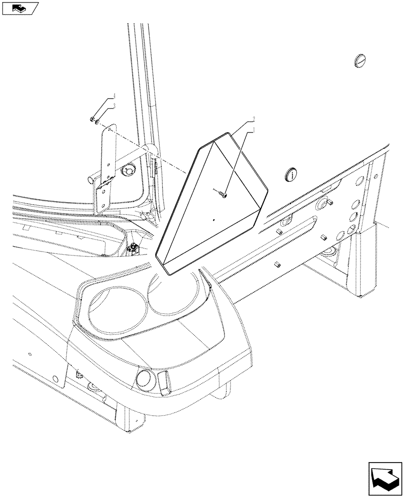 Схема запчастей Case IH FARMALL 105U - (55.404.BH[04]) - STD + VAR - 390960 - SLOW MOVING VEHICLE EMBLEM, NA (55) - ELECTRICAL SYSTEMS