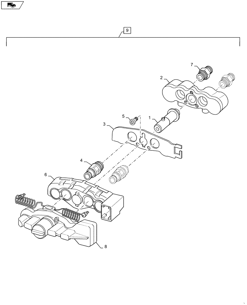 Схема запчастей Case IH L735 - (35.310.AP[04]) - MC 2 BREAKDOWN (35) - HYDRAULIC SYSTEMS