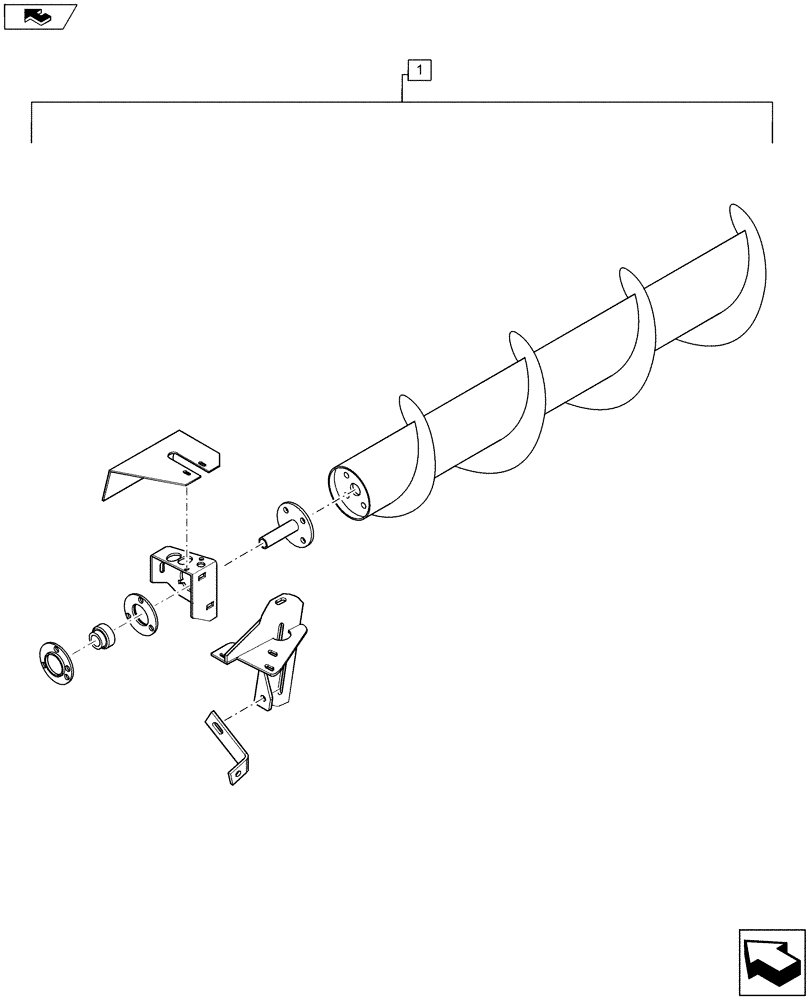 Схема запчастей Case IH 2062 - (88.058.01) - DIA KIT, PACKAGE, UPPER CROSS AUGER 30 -B4423 MD (88) - ACCESSORIES