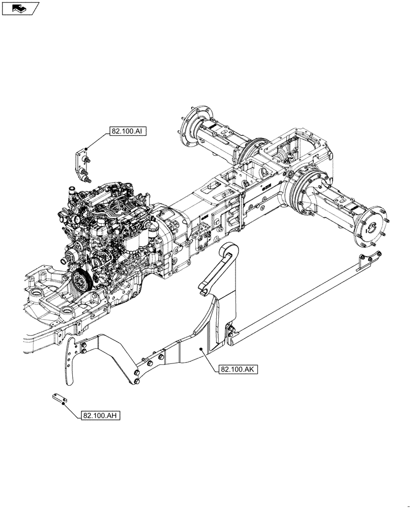 Схема запчастей Case IH FARMALL 95C - (82.000.00) - SECTION INDEX - ACCESSORIES (82) - FRONT LOADER & BUCKET
