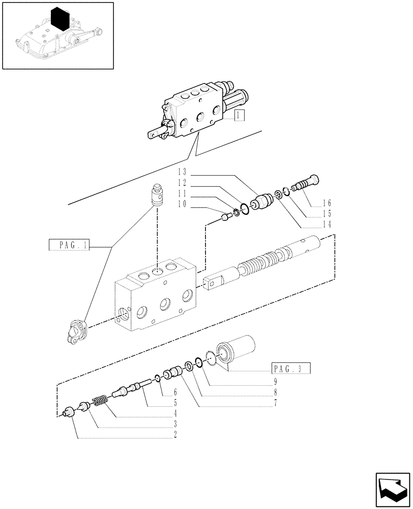 Схема запчастей Case IH MAXXUM 115 - (1.82.7/ C[02]) - DOUBLE - ACTING EXTERNAL CONTROL VALVE WITH FLOAT AND AUTOMATIC CUTOUT - BREAKDOWN - C5500 (07) - HYDRAULIC SYSTEM