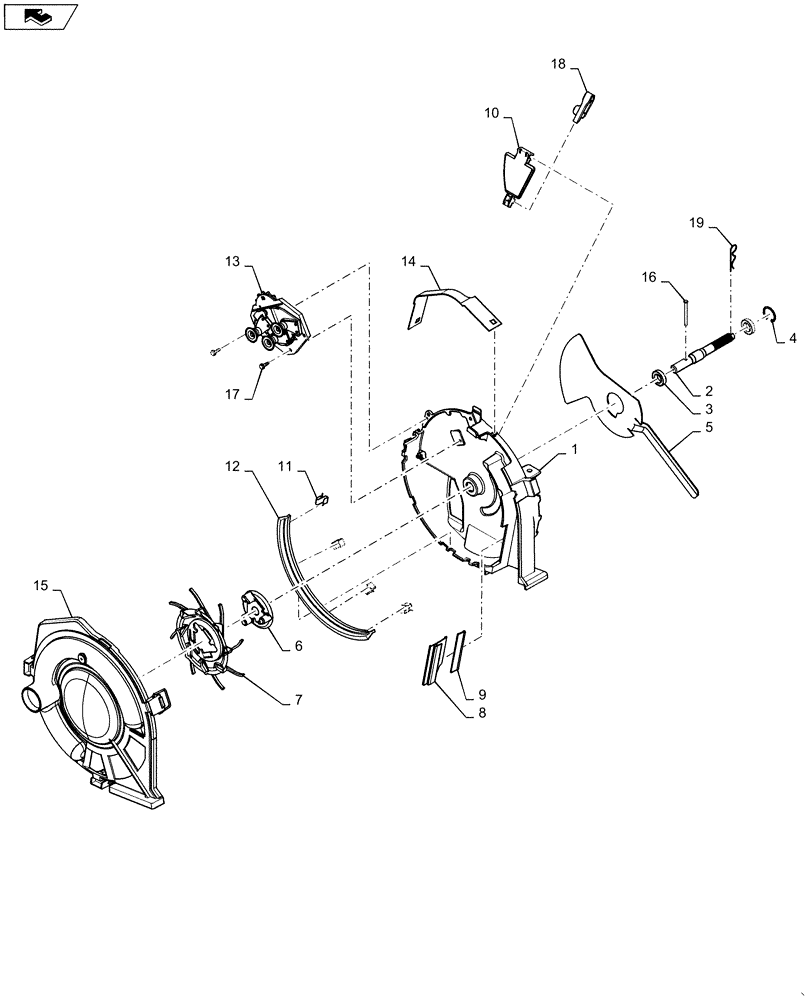 Схема запчастей Case IH 1225 EARLY RISER - (61.904.AA[03]) - CABLE DRIVE SEED METER ASSEMBLY (61) - METERING SYSTEM